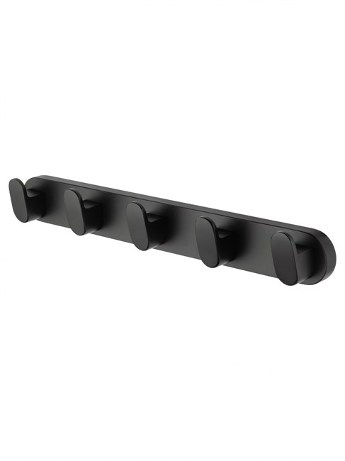 WONZON & WOGHAND Вешалка с 5 крючками для ванной CARBON, Черный (WW-7755) WW-7755