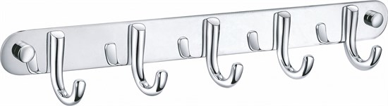 WONZON & WOGHAND Вешалка с 5 крючками для ванной , Хром (WW-9384-5) WW-9384-5
