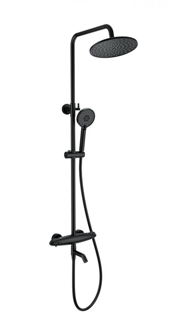 WONZON & WOGHAND Душевая система с термостатом CAPSULE, Черный матовый (WW-B3031-A1-MB) WW-B3031-A1-MB