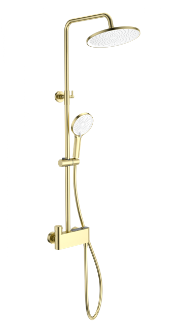 WONZON & WOGHAND Душевая система с термостатом MUSE Corno, Брашированное золото (WW-B3110-BG) WW-B3110-BG