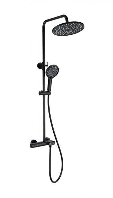 WONZON & WOGHAND Душевая система с термостатом MUSE Corno, Черный матовый (WW-B2091-A-MB) WW-B2091-A-MB