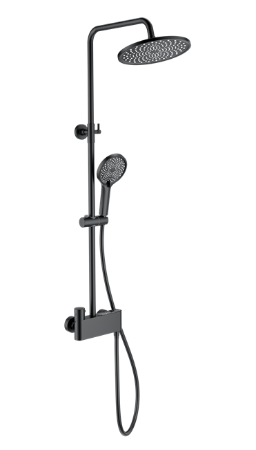 WONZON & WOGHAND Душевая система с термостатом MUSE Corno, Черный матовый (WW-B3110-MB) WW-B3110-MB