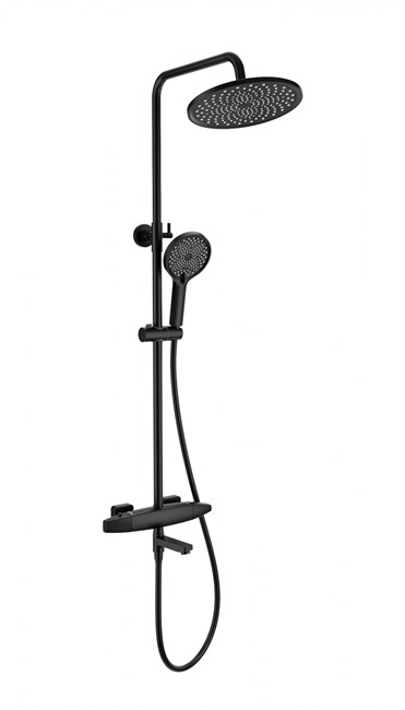 WONZON & WOGHAND Душевая система с термостатом NEO, Черный матовый (WW-B3035-A2-MB) WW-B3035-A2-MB