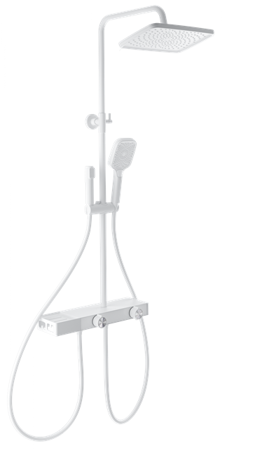 WONZON & WOGHAND Душевая система с техническим душем Shelf, Белый матовый (WW-B4161-MW) WW-B4161-MW