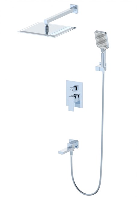 WONZON & WOGHAND Душевая система встраиваемая CUBE, Хром (WW-88939016-CR) WW-88939016-CR