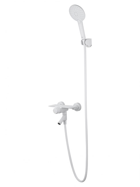WONZON & WOGHAND Смеситель для ванны с душем CLICK, Белый матовый (WW-FE05L221-MW) WW-FE05L221-MW
