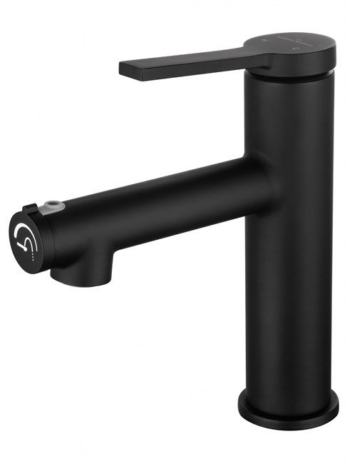 WONZON & WOGHAND Смеситель для раковины с функцией полоскания , Черный матовый (WW-H1017-MB) WW-H1017-MB