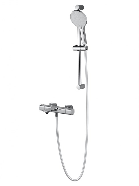 WONZON & WOGHAND Смеситель для ванны с душем и термостатом SOLID, Хром (WW-C2011-A-CR) WW-C2011-A-CR