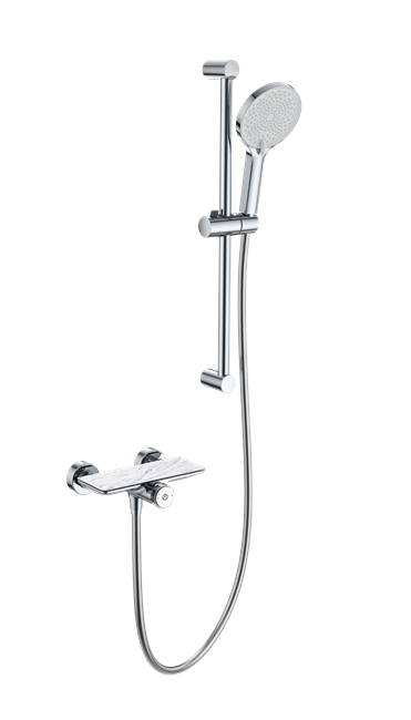 WONZON & WOGHAND Смеситель для душа с гарнитуром ClickPlate, Хром (WW-B2052-A-CR) WW-B2052-A-CR