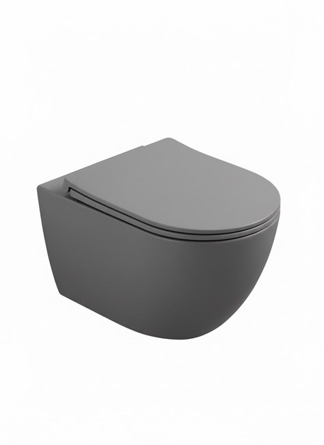 WONZON & WOGHAND Унитаз подвесной безободковый NILE, серый матовый (WW-UP2210-MG) WW-UP2210-MG