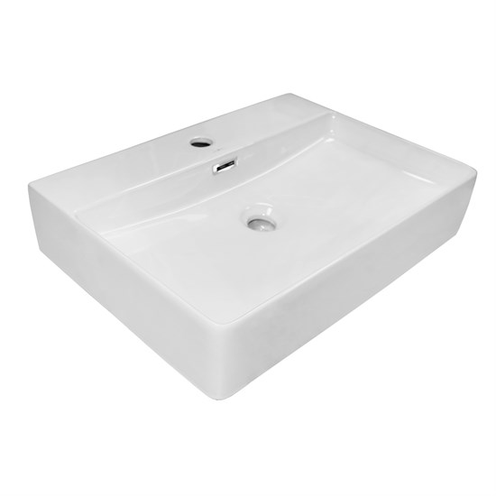 AZARIO Раковина накладная/подвесная Pakilya OW-2173 600х420х120 белая глянцевая OW2173