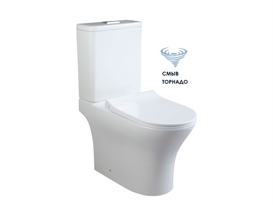 AQUATEK Тея Унитаз напольный с бачком 650*340*830 с сиденьем (плавное закрытие), смыв ТОРНАДО AQ2701T-00