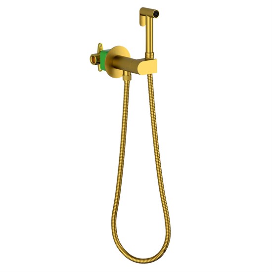 TIMO Смеситель встроенный с гигиеническим душем Caisa золото шлифованное (9137/20SM) 9137/20SM