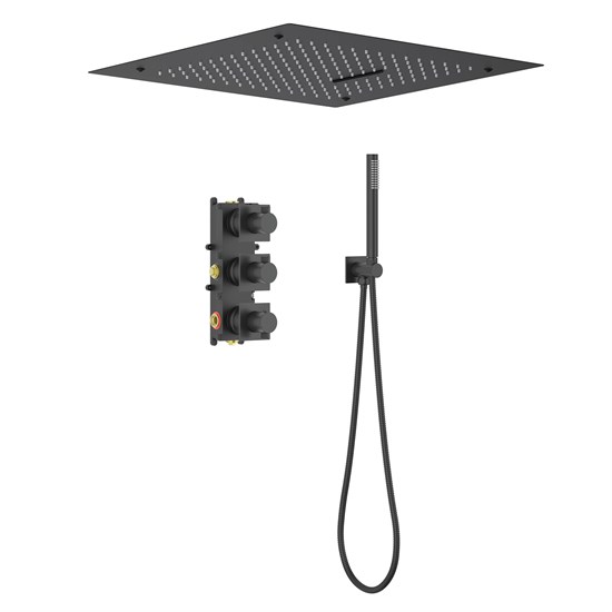 TIMO Душевая система встроенная с термостатом Caisa черный (SX-9029/03SM) SX-9029/03SM