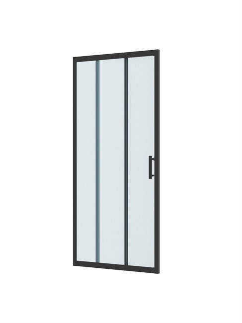 BELBAGNO Uno-195 Душевая дверь в нишу ширина 120 см, двери раздвижные, профиль - черный матовый / стекло - матовое UNO-195-BF-3-120-P-NERO