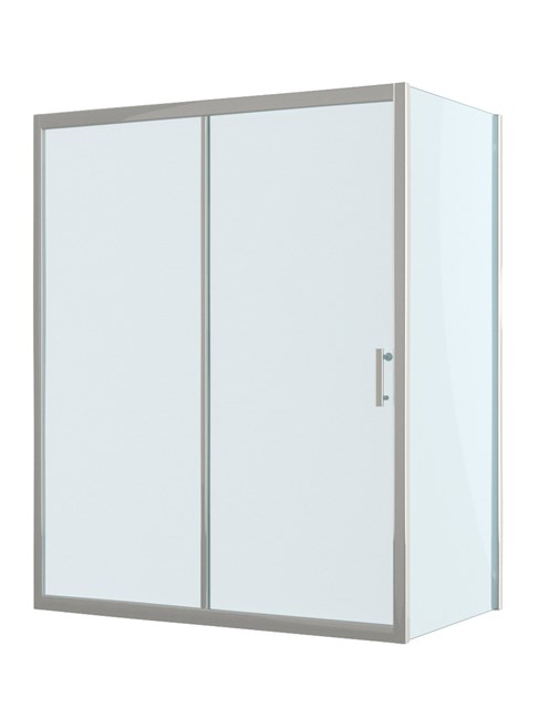 BELBAGNO Uno-195 Душевой уголок прямоугольный размер 160x80 см, двери раздвижные, профиль - хром / стекло - прозрачное UNO-195-AH-1-160/80-C-Cr