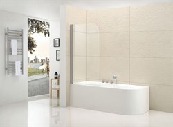 CEZARES ECO-V-1 Душевые шторки для ванн распашные, стекло 6 мм, устанавливается на левую или правую стороны - фото 41992