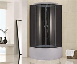 NIAGARA Classic Душевая кабина NG-6508-14 (900х900х2150) высокий поддон (45 см) стекло ТОНИРОВАННОЕ алюминиевый черный NG-6508-14 - фото 69512