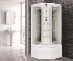 NIAGARA Premium Душевая кабина NG-709-01N (1000х1000х2200) высокий поддон (48 см) стекло ПОЛОСАТОЕ ФОРСУНКИ NG-709-01N