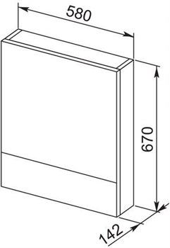 AQUANET Зеркало-шкаф Нота 58 Зеркало-шкаф Aquanet Нота 58