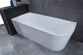 VINCEA Ванна акриловая VBT-402-1700L, 1700*800*580, цвет белый, левая, слив-перелив в комплекте, хром VBT-402-1700L