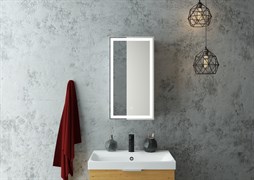 CONTINENT Зеркало-шкаф ALLURE 350х650 белый левый со светодиодной подсветкой