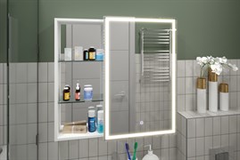 CONTINENT Зеркало-шкаф APERIO 800х800 правый со светодиодной подсветкой