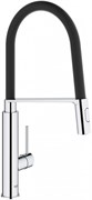 GROHE 31491000 Concetto Смеситель для кухни с профессиональной лейкой, хром/черный GROHE-31491000