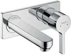 HANSGROHE Смеситель для раковины настенный, излив 165мм Hansgrohe Metris S 31162000 хром