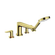 HANSGROHE Смеситель Hansgrohe Talis E на край ванны, на 4 отверстия 71748990, полированное золото