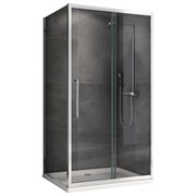 ABBER Душевой уголок  Schwarzer Diamant AG30140H-S85, размер 140x85 см, двери раздвижные, стекло 6 мм