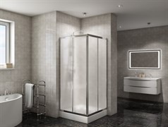 BELBAGNO Due Душевой уголок квадратный, размер 90х90 см, двери раздвижные, стекло 5 мм