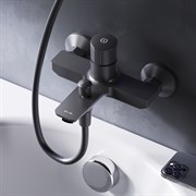 AM.PM F85A10522 X-Joy TouchReel смеситель д/ванны/душа нажимной, черный
