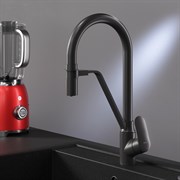 AM.PM F8007822 Like, смеситель для кухни с каналом для питьевой воды и гибким изливом, черный, шт.