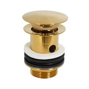 CEZARES Eco Донный клапан с системой "Клик-клак" с переливом, цвет Брашированное золото