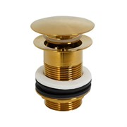 CEZARES Eco Донный клапан с системой Клик-клак без перелива, цвет Брашированное золото