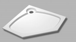 CEZARES Поддон из искусственного мрамора TRAY-S-P-90-56-W пятиугольный, размер 90х90 см, высота 5,6 см, цвет белый