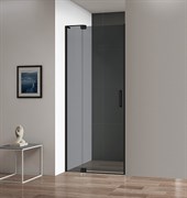CEZARES Slider Душевая дверь в нишу распашная, профиль - черный  / стекло - серое, ширина 100 см, стекло 8 мм
