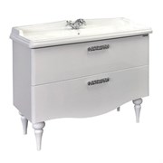 COMFORTY Тумба-умывальник напольный Монако-100 белый глянец с раковиной 3310 COMFORTY 4136346