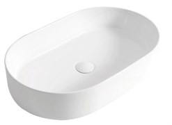 BELBAGNO Раковина керамическая накладная, овальная BB1479, 610x385x120