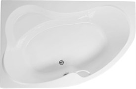 AQUANET Capri Ванна акриловая асимметричная встраиваемая / пристенная размер 170x110 см с каркасом L, белый