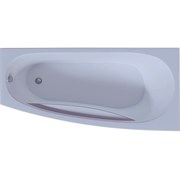 AQUATEK Пандора Ванна пристенная R асимметричная без гидромассажа без панелей с каркасом (разборный) со слив-переливом размер 160x75 см, белый