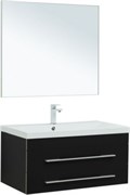 AQUANET Мебель для ванной подвесная Верона 90 черный матовый AQUANET-287640