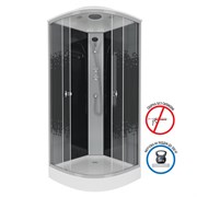 NIAGARA Eco Душевая кабина 1/4 круга размер 80x80 см, профиль - серебро / стекло - рисунок, двери раздвижные NIAGARA45031453