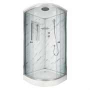 NIAGARA Luxe Душевая кабина 1/4 круга размер 90x90 см, профиль - серебро / стекло - прозрачное NIAGARA7701M