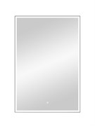 CONTINENT Зеркало с подсветкой прямоугольное (ШxВ) 100x70 см, сенсор, цвет черный ЗЛП2616