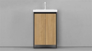 VELVEX Klaufs Тумба напольная под раковину, ширина 50 см, цвет черный / дерево tnKLA.50.2D-617.217