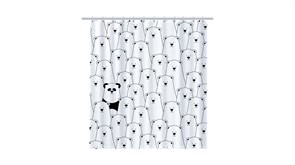 FIXSEN Panda Шторка для ванной, ширина 180 см, цвет черный