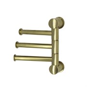 WASSERKRAFT K-1053BRUSHED GOLD Держатель полотенец тройной, золото матовое