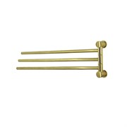 WASSERKRAFT K-1033BRUSHED GOLD Держатель полотенец тройной, золото матовое